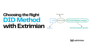 illustrating the process of choosing a DID method in a digital identity system.